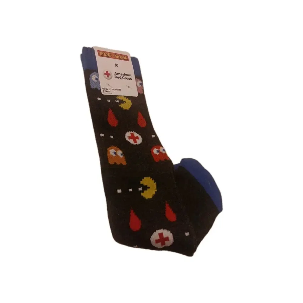 Red Cross x Pac-man Socks (One Size Fits Most)